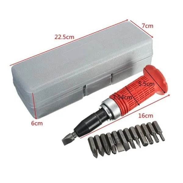 Ударно-поворотная отвертка 1/2"с битами 6 шт MTX 115799 115799 фото