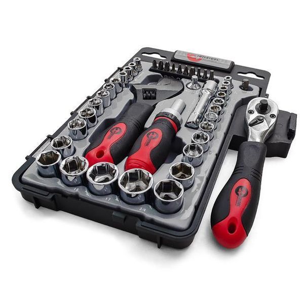 Набор инструмента 43 ед., 3/8" & 1/4", Cr-V INTERTOOL ET-6003 ET-6003 фото
