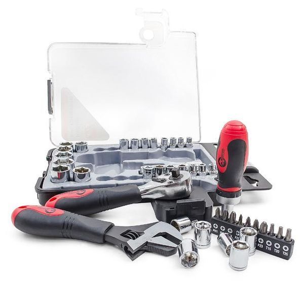 Набор инструмента 43 ед., 3/8" & 1/4", Cr-V INTERTOOL ET-6003 ET-6003 фото