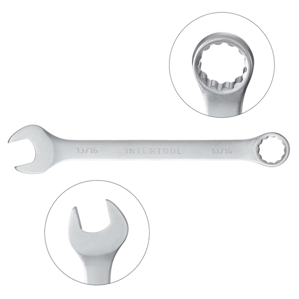Набор ключей комбинированных 12 ед. дюймовых 1/4''-15/16'' INTERTOOL HT-1303 HT-1303 фото