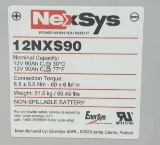Швидкозарядний акумулятор EnerSys NexSys 12NXS90 12v104 Ah 12NXS90 фото