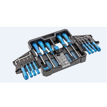 Набор отверток и бит, 63 пр. HOEGERT SL/PH/PZ/TORX/HEX HT1S105, профиль: sl/ph/pz/torx/hex HT1S105 фото
