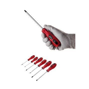 Набор отверток 6 ед. (SL3x75, SL5x100, SL6x125, PH0x75, PH1x100, PH2x125) Cr-V, Ergo-design INTERTOOL VT-2005 2005 фото